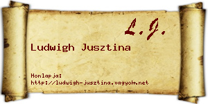 Ludwigh Jusztina névjegykártya